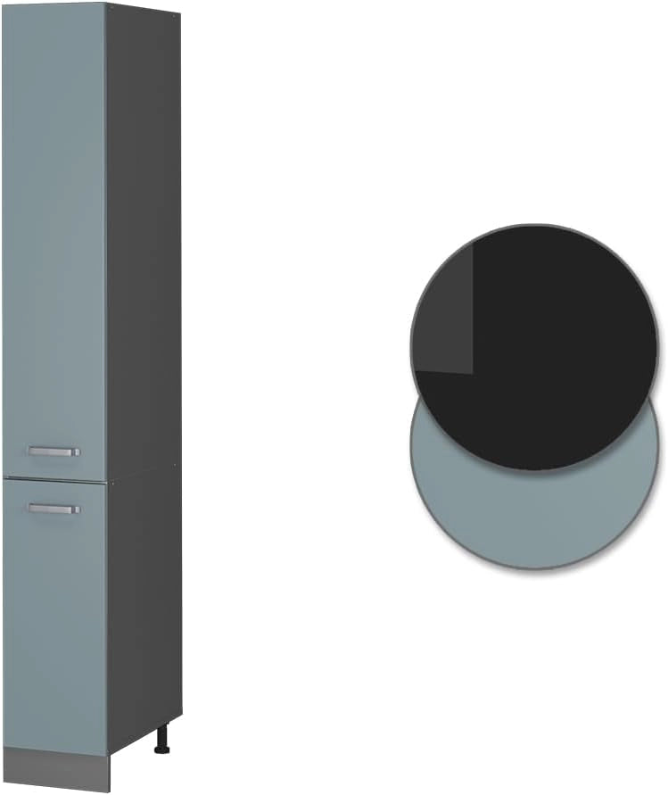 Armadio da farmacia R-Line, Grigio-blu, 30 cm, per la libera combinazione all'interno di sistemi cucina modulari