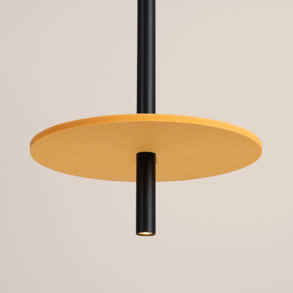 Lampada a sospensione FELTRO 1 nero/giallo