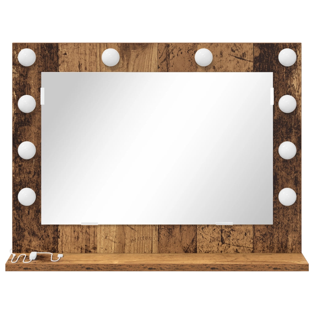 Specchio da Toeletta Legno Vecchio Legno 60 x 45 x 18 cm Specchio