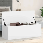 vidaXL Contenitore Portaoggetti Bianco 102x35x35 cm in Truciolato