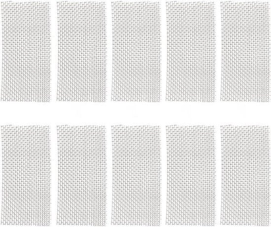 Matte di vetroresina per acquario - 304 Acciaio inossidabile - 10 pezzi - Adatto per acquari pesci - Nero 5x10cm