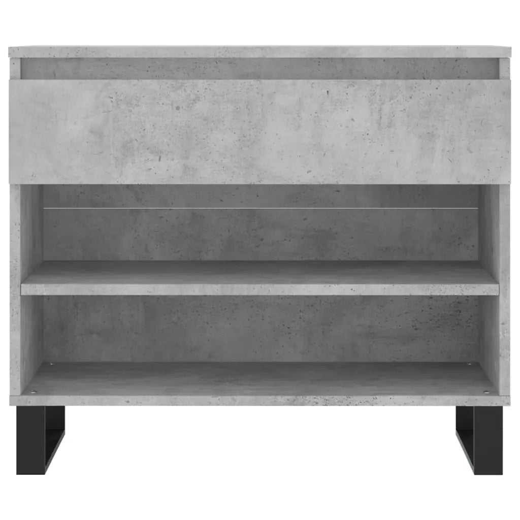 Scarpiera-Scaffale per scarpe Grigio Cemento 70x36x60 cm in Legno Multistrato 354662
