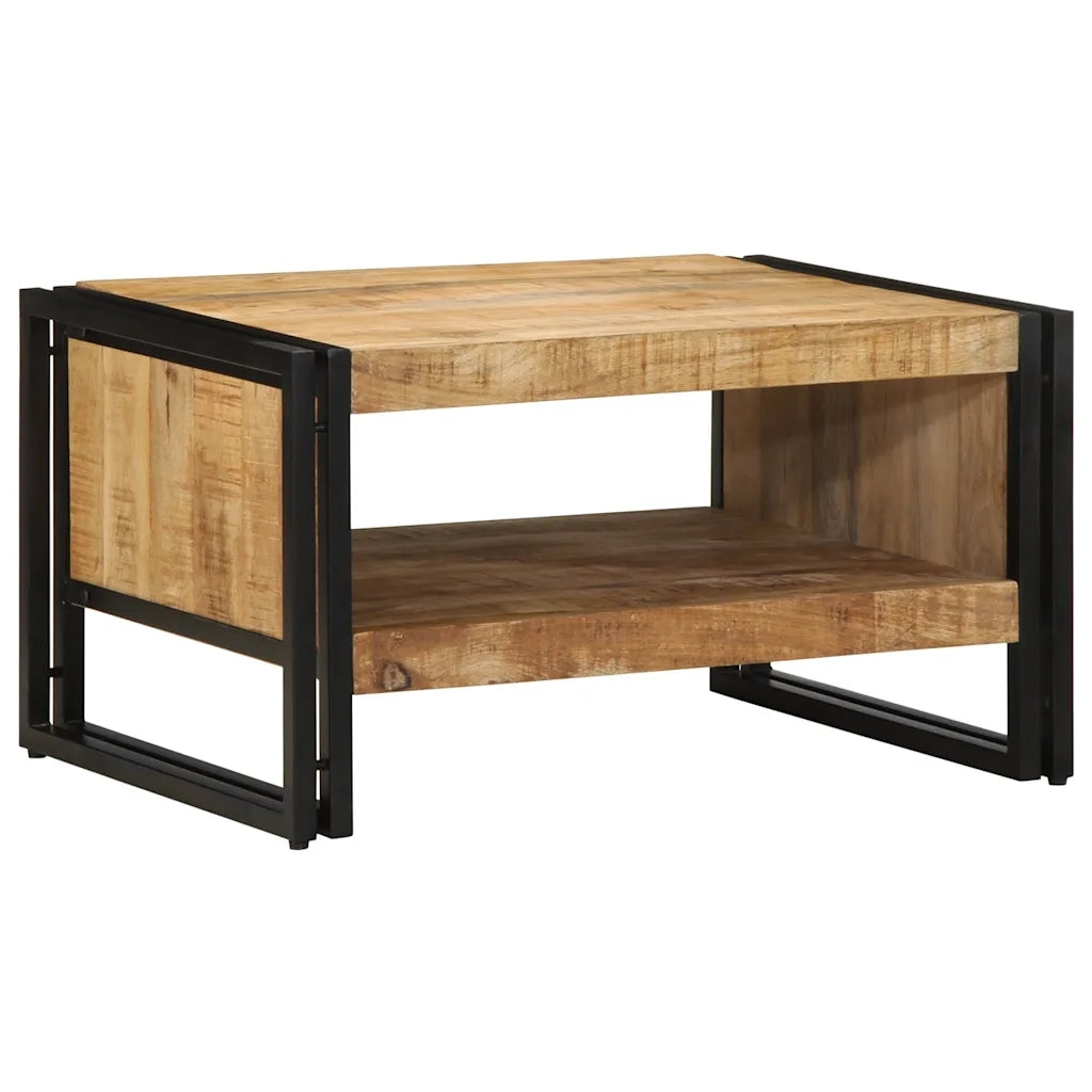 vidaXL Tavolino 70x50x38 cm in Legno Massello di Mango Grezzo