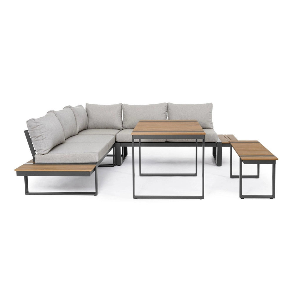 Set da Giardino Angolare Salottino con Divano Esterno Moderno Sven Bizzotto