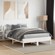 Letto senza Materasso-Struttura Letto Bianco 120x190 cm Legno Massello di Pino 255198
