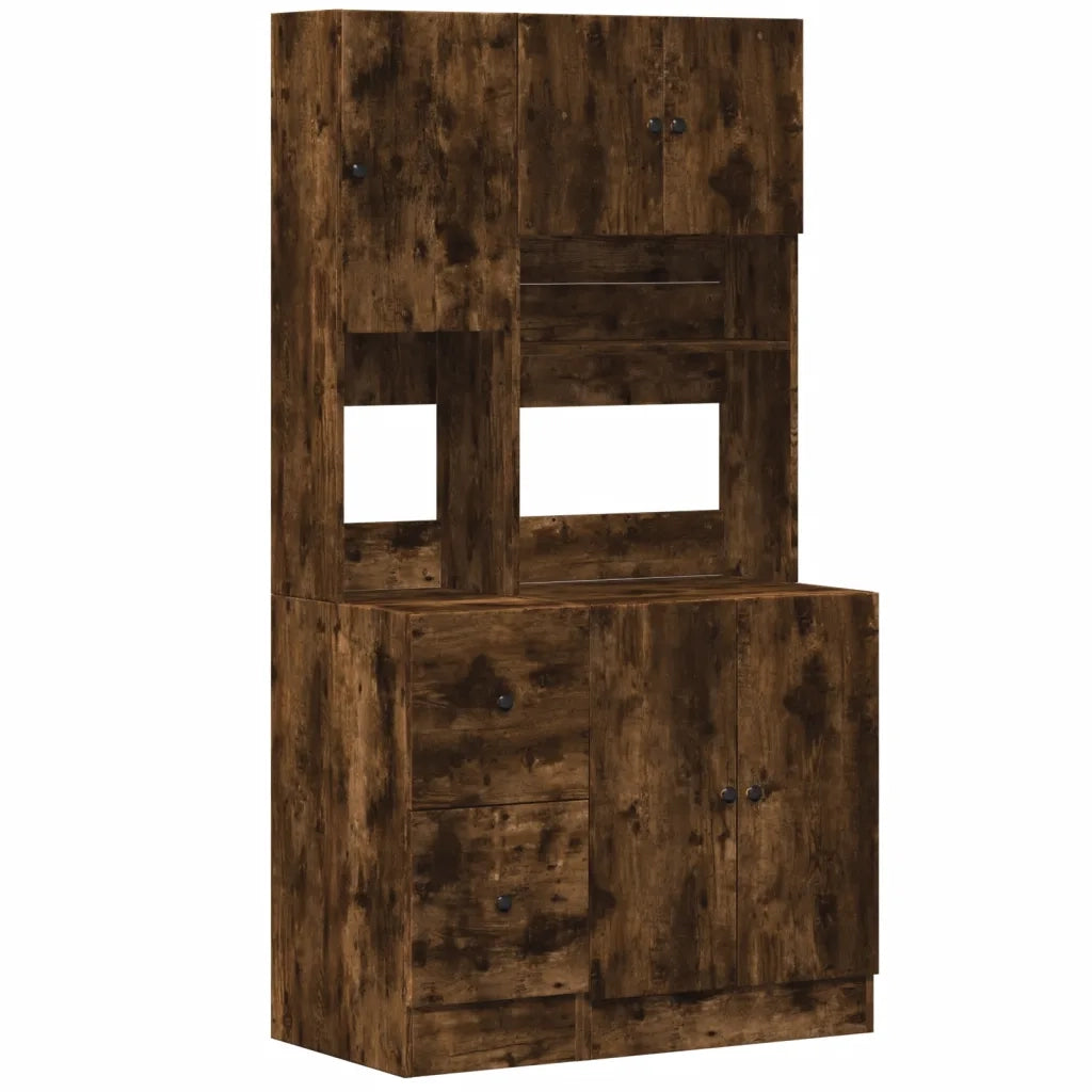 Pensile da cucina | Mobile da Cucina Rovere Fumo 95x50x180 cm Legno Multistrato