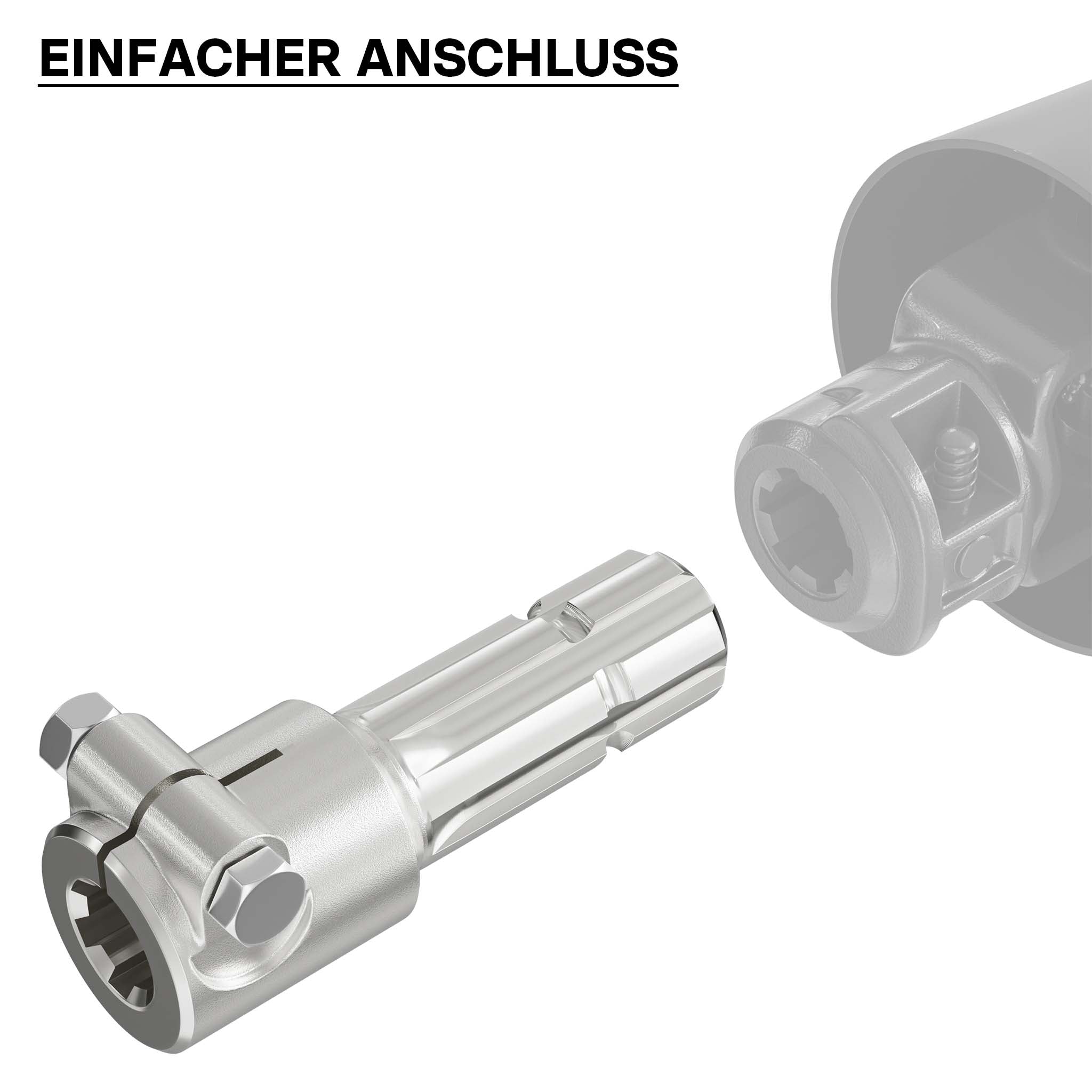 Boccola albero cardanico 175 mm Attacco albero scanalato 1 3/8" 6D Albero uscita 1 3/4" 6D Trattore