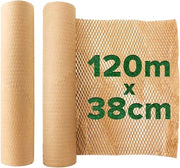 Papier per imballaggio a grana fine biologico degradabile - 38 cm x 120 m - pellicola con punti per articoli fragili