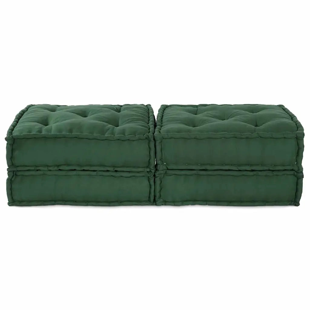 Divano modulare 2 pcs Verde 140 x 70 x 36 cm Tessuto 3315080