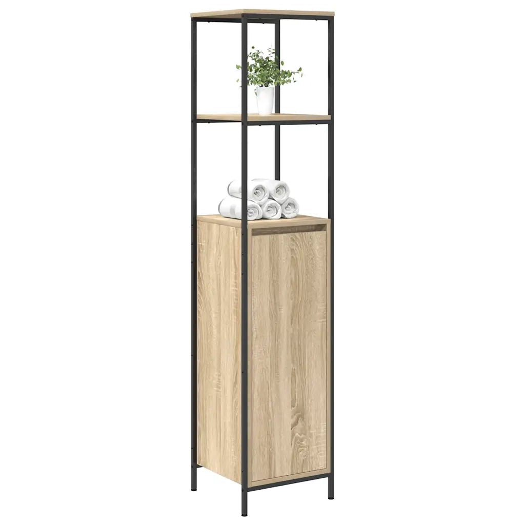 Mobile da Bagno con Ripiani Rovere Sonoma 36x35x165 cm 861908