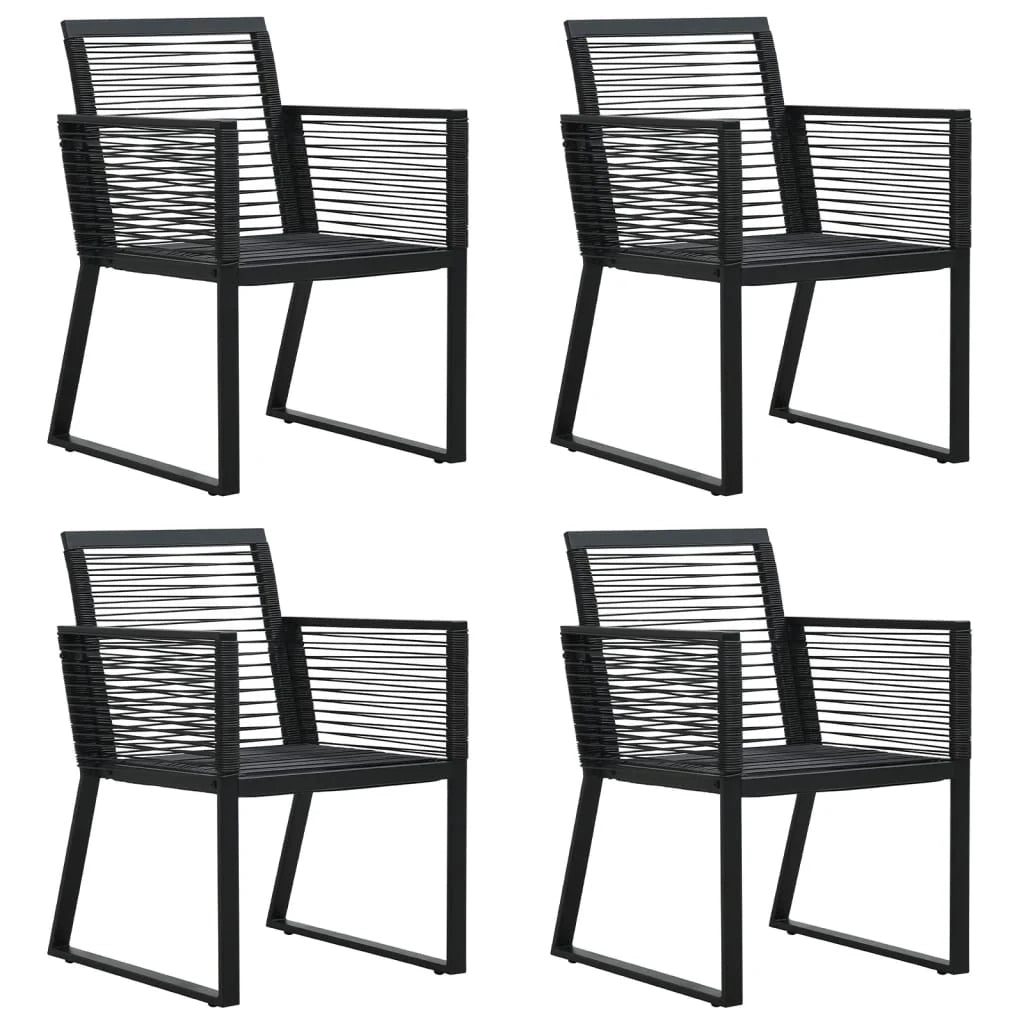 Set da pranzo da giardino in rattan nero PVC da 5 pezzi 02_0014779