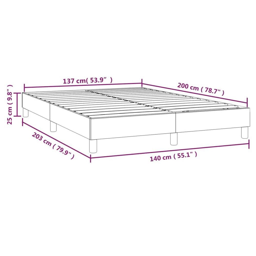 Box Spring Bed Frame Black 140x200 Cm Velvet