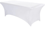Tavolo quadrato coperta estensibile – 183 x 76 x 76 cm – Elastico e perfettamente adattabile – Lavabile e senza pieghe – Bianco – Per matrimoni, ricevimenti, feste e eventi
