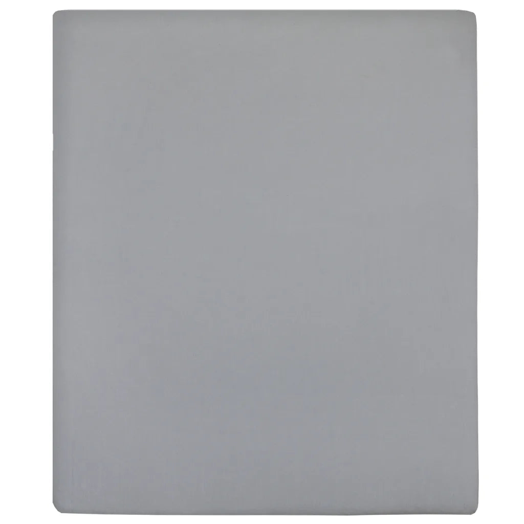 Lenzuolo con Angoli Jersey Grigio 140x200 cm Cotone CFW3097860