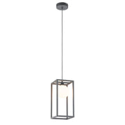 Italux Daisy lampada a sospensione industriale grigia Ø14 G9