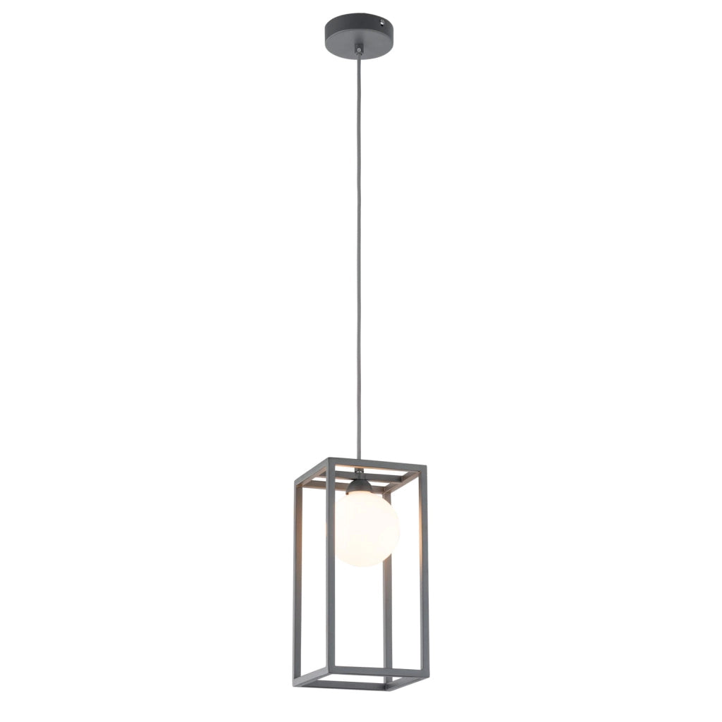 Italux Daisy lampada a sospensione industriale grigia Ø14 G9