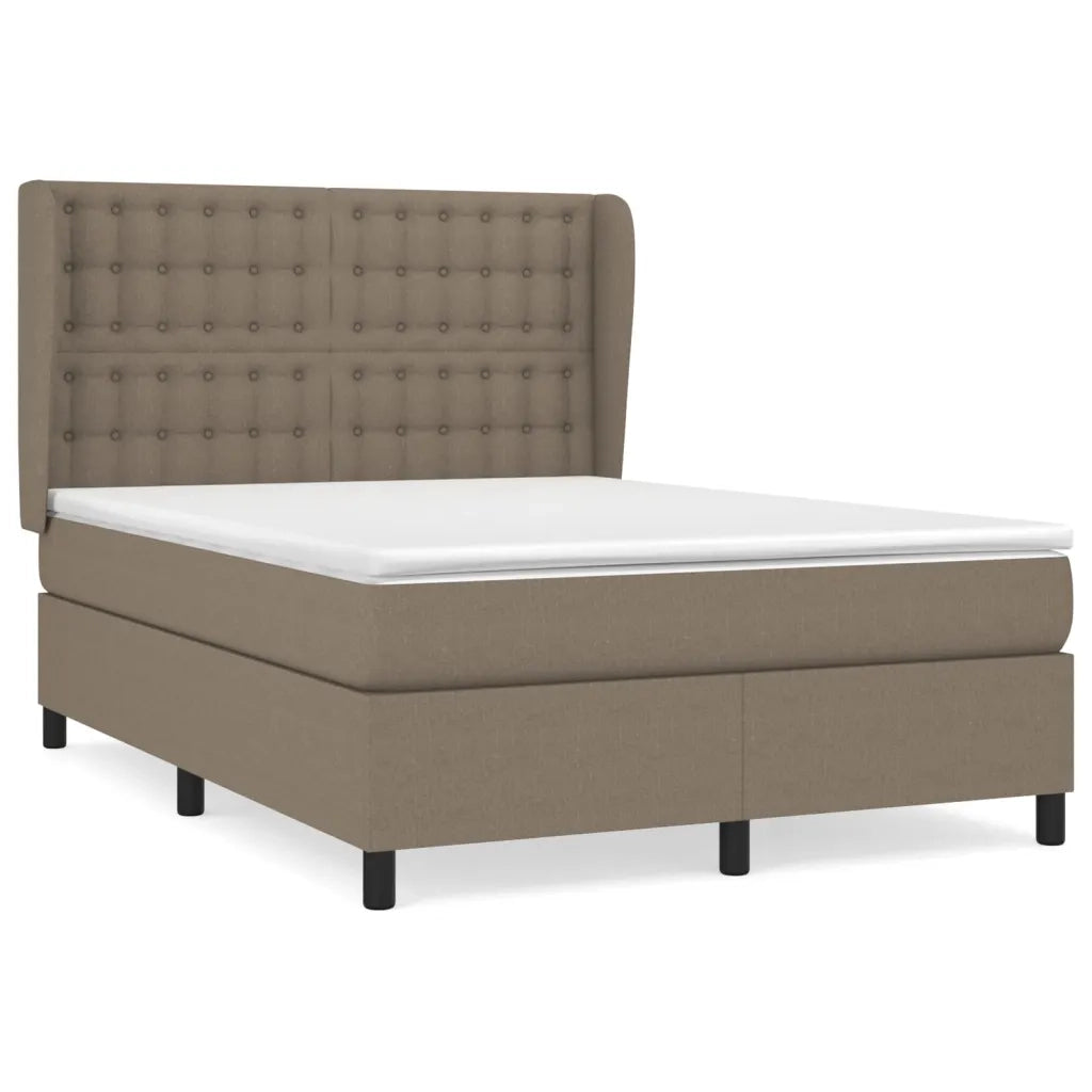 Giroletto a Molle con Materasso Tortora 140x200 cm in Tessuto 3128289