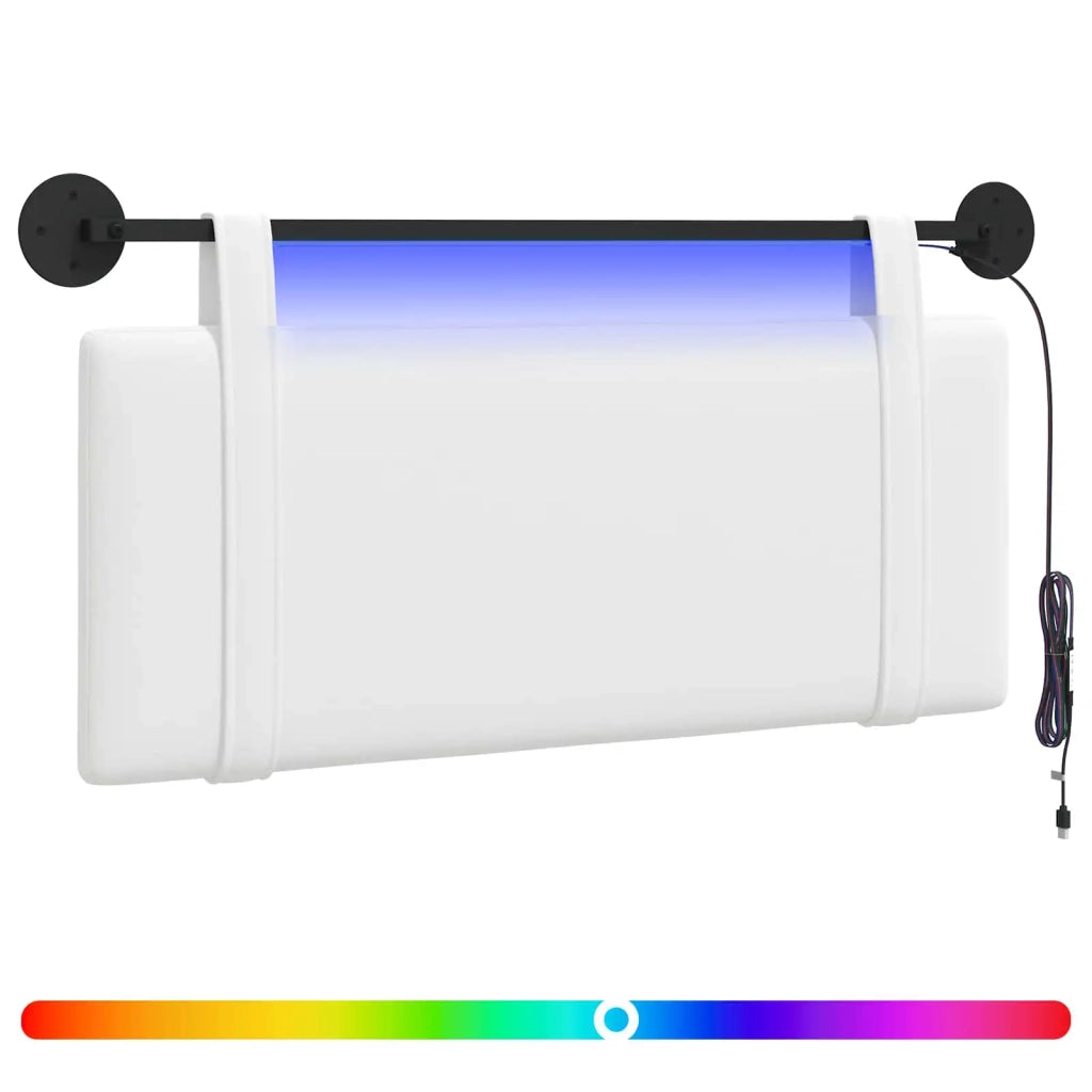 Testiera | Testata sospesa Con luce LED Bianco Tessuto