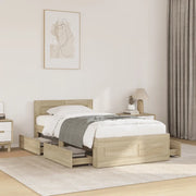 Giroletto con Testiera-Struttura Letto con testiera Rovere Sonoma 75x190cm Legno Multistrato 501887