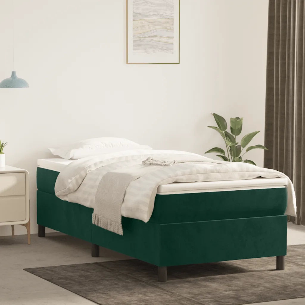 Giroletto a Molle Verde Scuro 90x190 cm in Velluto cod mxl 59821