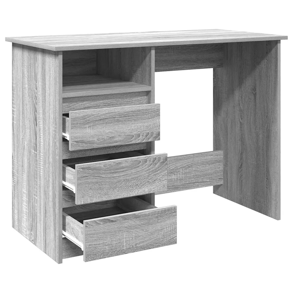 Scrivania Grigio Sonoma 102x50x75 cm in Legno Multistrato 860468