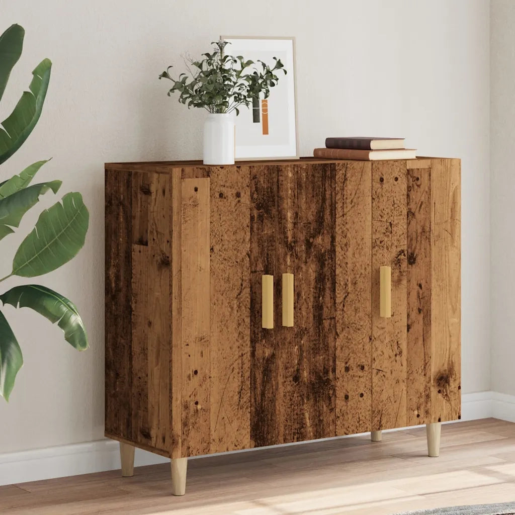 Credenza Legno Antico 90x34x80 cm in Legno Multistrato