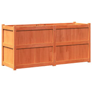 Fioriera | Cassetta per fiori | Vaso Giardino Marrone Cera 150x50x70 cm Legno Massello Pino