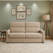 None, Divano Letto 2 Posti Sfoderabile Made in Italy, 180x95 cm Grigio Tortora