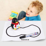 Giocattolo a Rullo Automatico - Educativo - Sensoriale - Disegno Pinguino - Plastica - Dimensioni 7x6,5x8,5 cm - Robot Seguente
