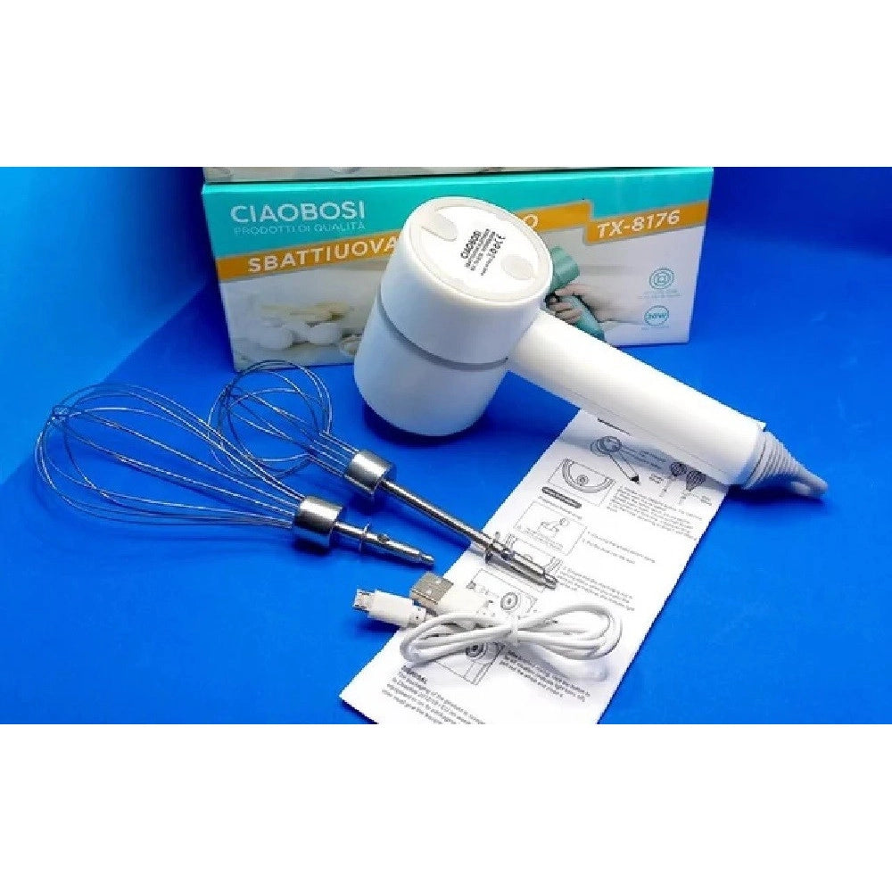 Trade Shop - Sbattiuova Sbattiuovo Panna Sbatti Uova Elettrico 20w Ricaricabile Usb Tx-8176 -