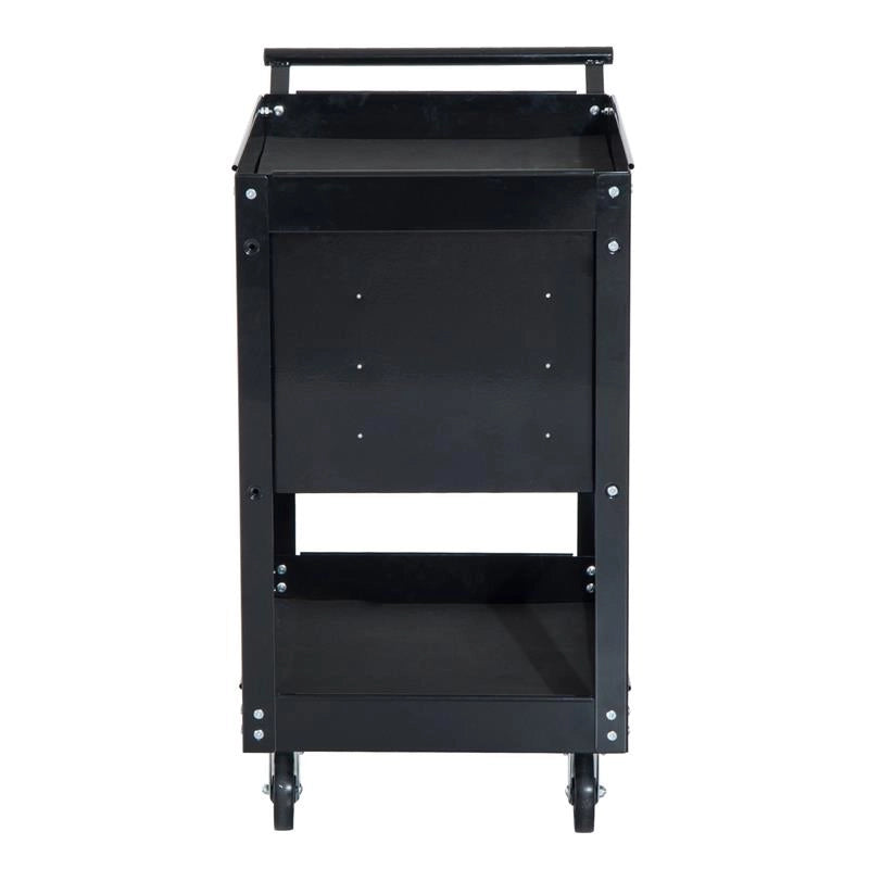 CARRELLO DA OFFICINA PROFESSIONALE CASSETTIERA PORTAUTENSILI IN LAMIERA NERO 68X46X88CM