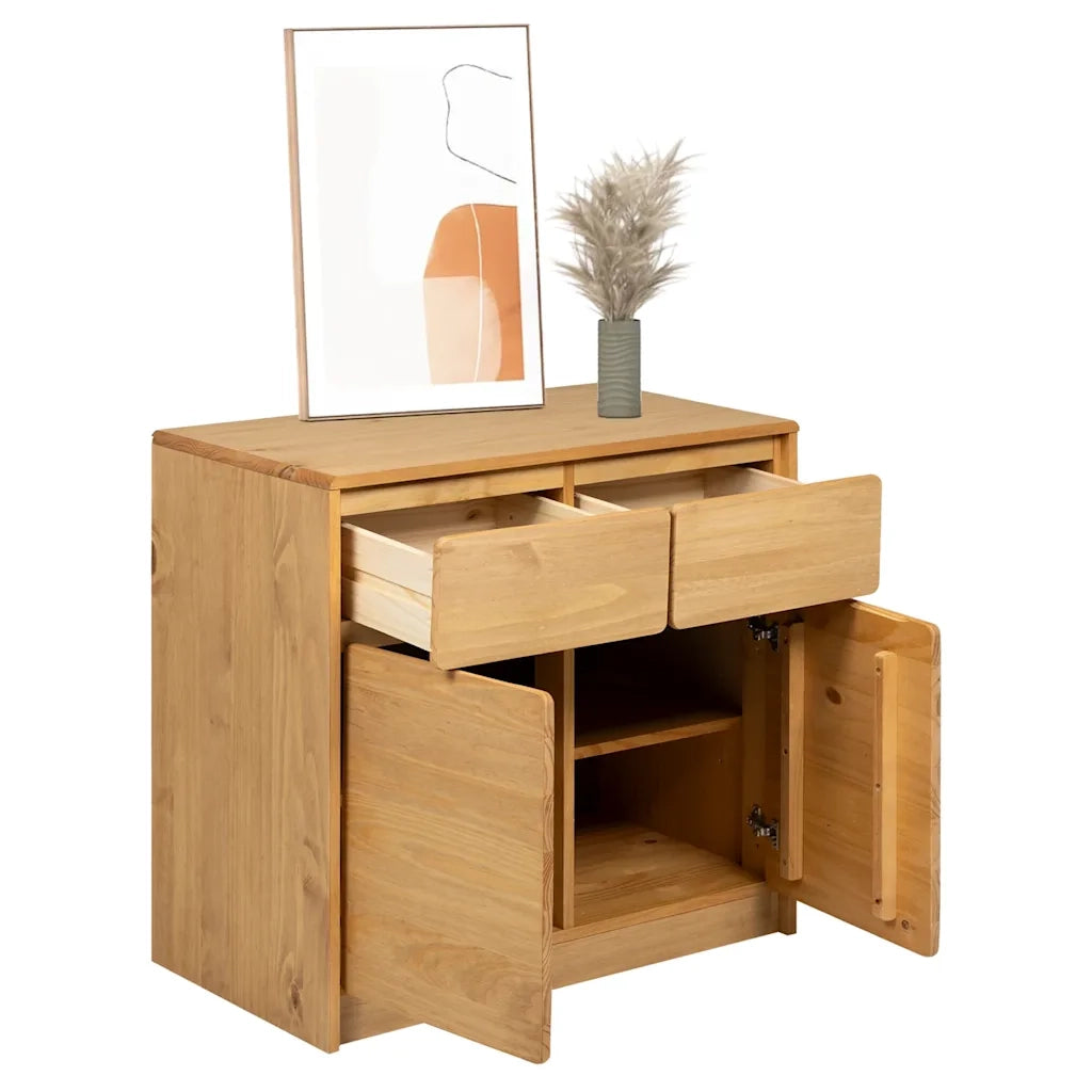 Credenza SAUDA 80x43x75,5 cm in Legno Massello di Pino