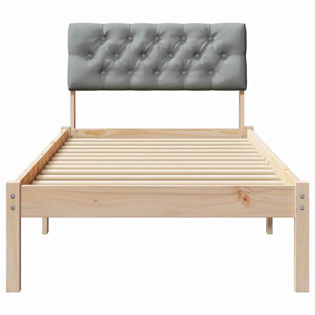 Letto singolo | Letto per adulti | Struttura del Letto Marrone e grigio chiaro 80 x 200 cm