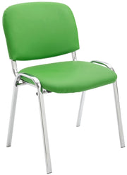 Sedia ospite impilabile KEN in similpelle verde