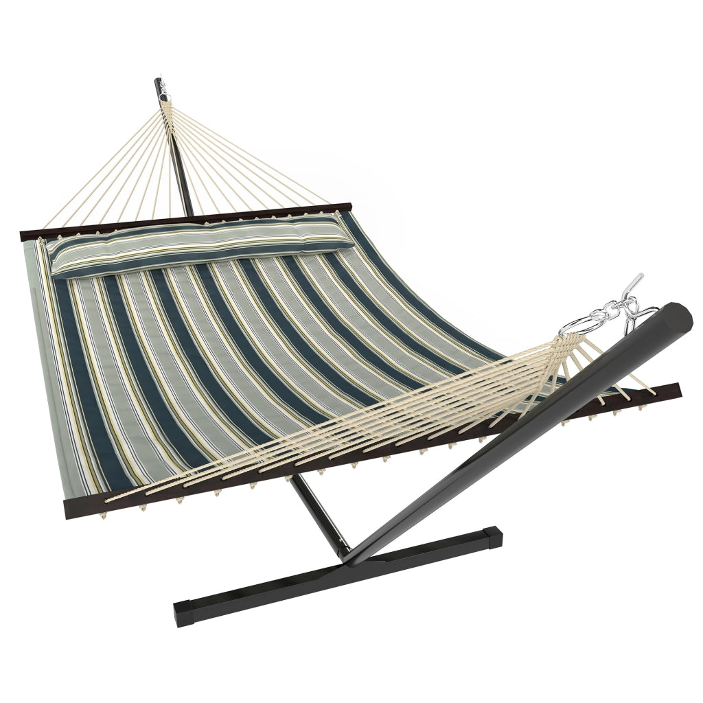Amaca con supporto in acciaio ¨C zephmum ¨C verde, 353 cm, cuscino amovibile