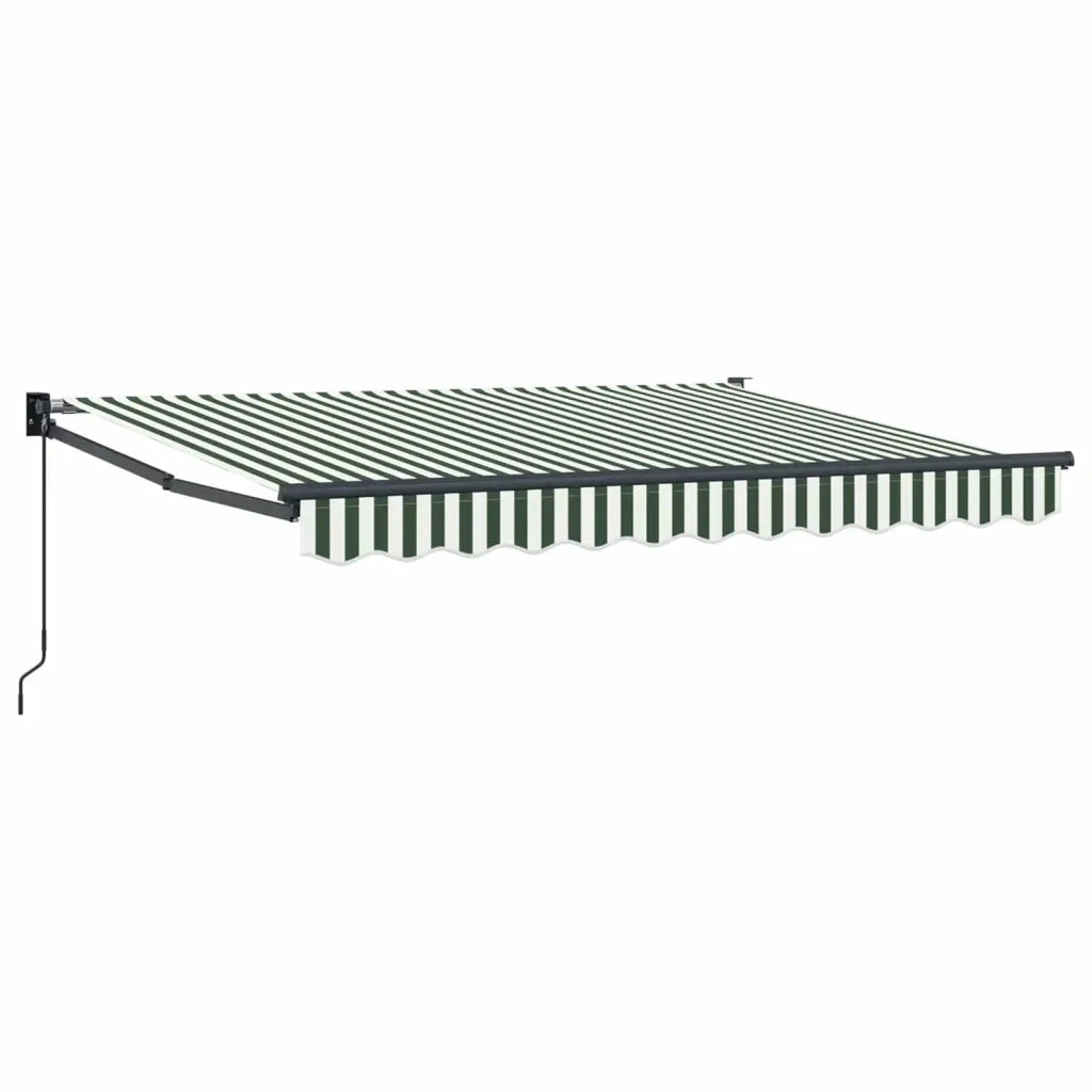 Tenda retrattile manuale Verde e Bianco 3,5 x 2 m 3419074