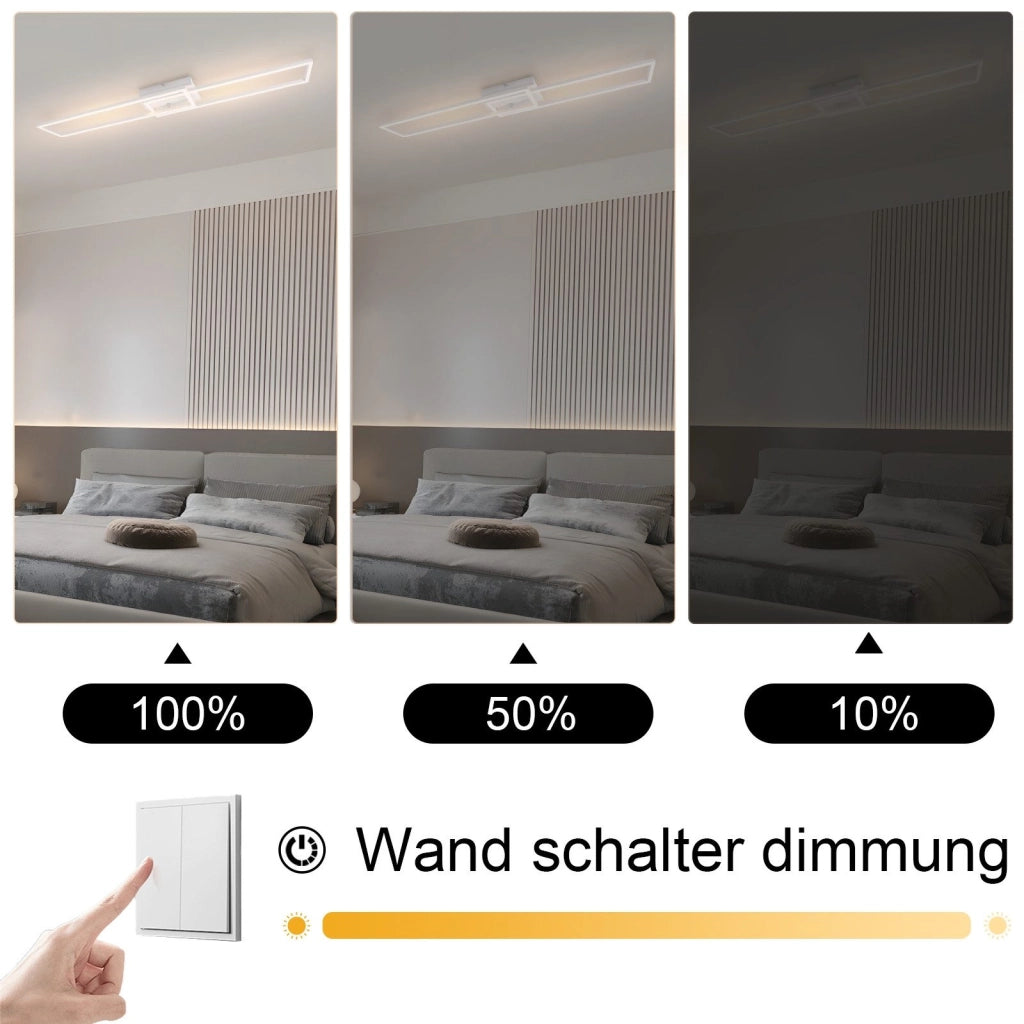 ZMH Lampada da soffitto plafoniera LED moderna 2 Frame 32W 3000K per soggiorno camera letto