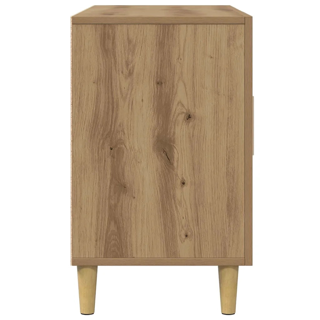 Credenza Rovere Artigianale 100x36x60 cm in Legno Multistrato