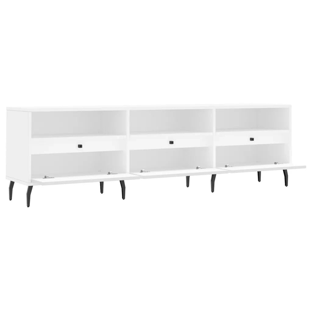 Mobile Porta TV-Credenza TV Bianco 150x30x44,5 cm in Legno Multistrato