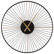 Orologio da parete in metallo nero da appendere in stile Indistrial Scandi