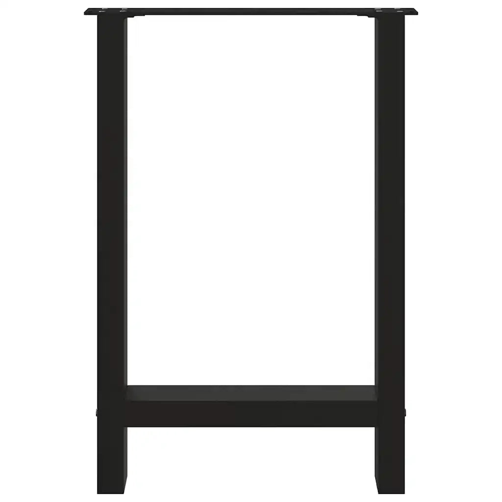 Gambe per tavolo da pranzo nere 2 pz | Piede del tavolo 60x(72-73) cm in acciaio