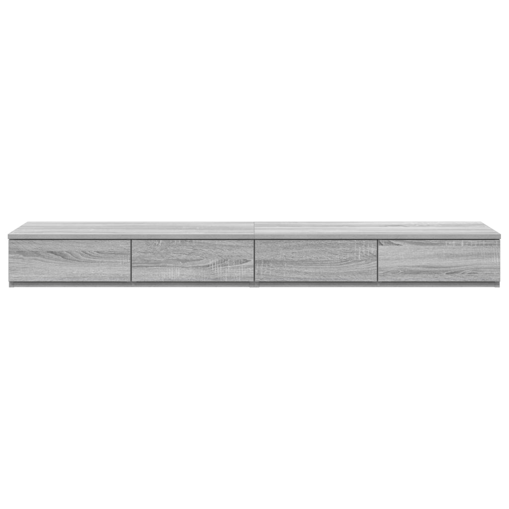 Cassetti Letto Grigio Sonoma 160x36,5x16,5 cm Legno Ingenuo