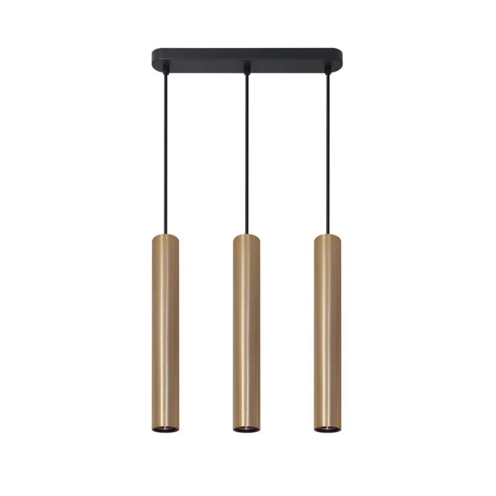 Lampada sospesa Lungomare 38cm oro/nero 3xGU10 Polux