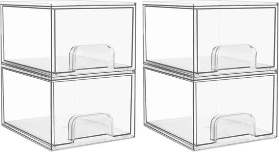 Organizzatore a stappello - 4 pezzi - Translucido in acrilico
