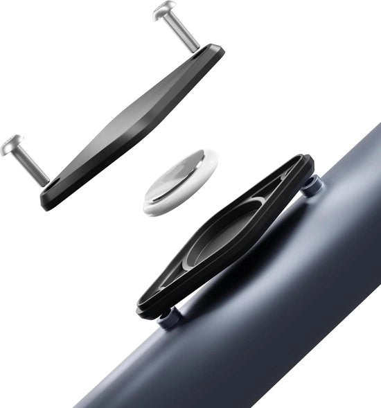 Supporto per bicicletta universale per Apple AirTag, protezione contro la furto, accessorio con fodero, viti di sicurezza, impermeabile, resistente all'acqua.
