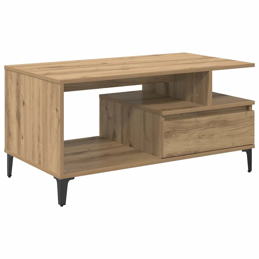Tavolino da salotto Rovere artigianale 90 x 49 x 45 cm