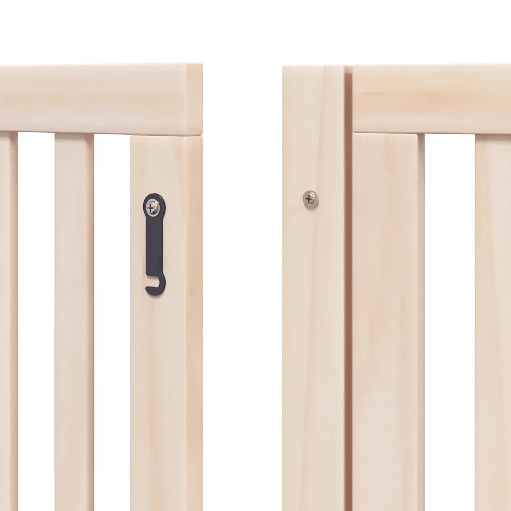 Cancello per Cani Pieghevole 6 Pannelli 480 cm Legno di Pioppo CFW9770772
