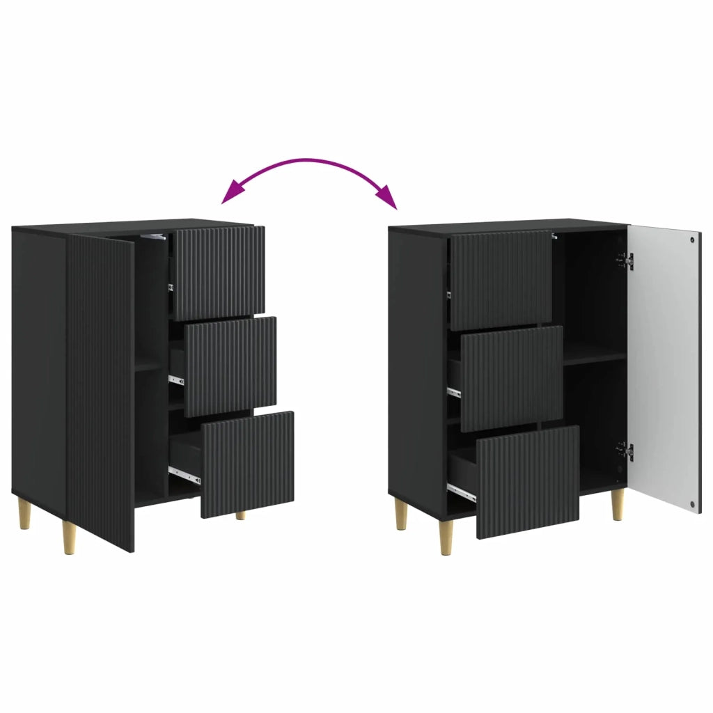 Credenza Nero 66 x 34,5 x 90 cm Legno ingegnerizzato 894626