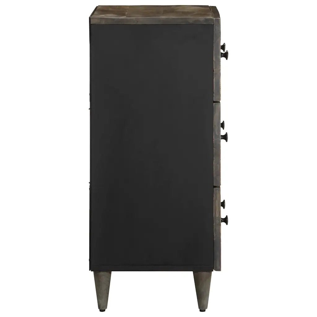 Credenza Grigio Chiaro 60x33,5x75 cm in Legno Massello di Mango 4017795