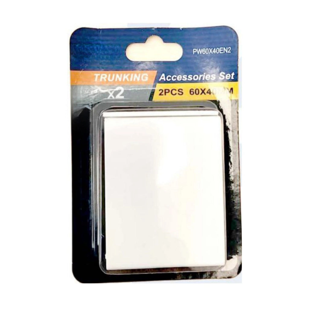 2 Pezzi Connettore Lineare Per Canaline Passacavi 60X40mm, Colore Bianco